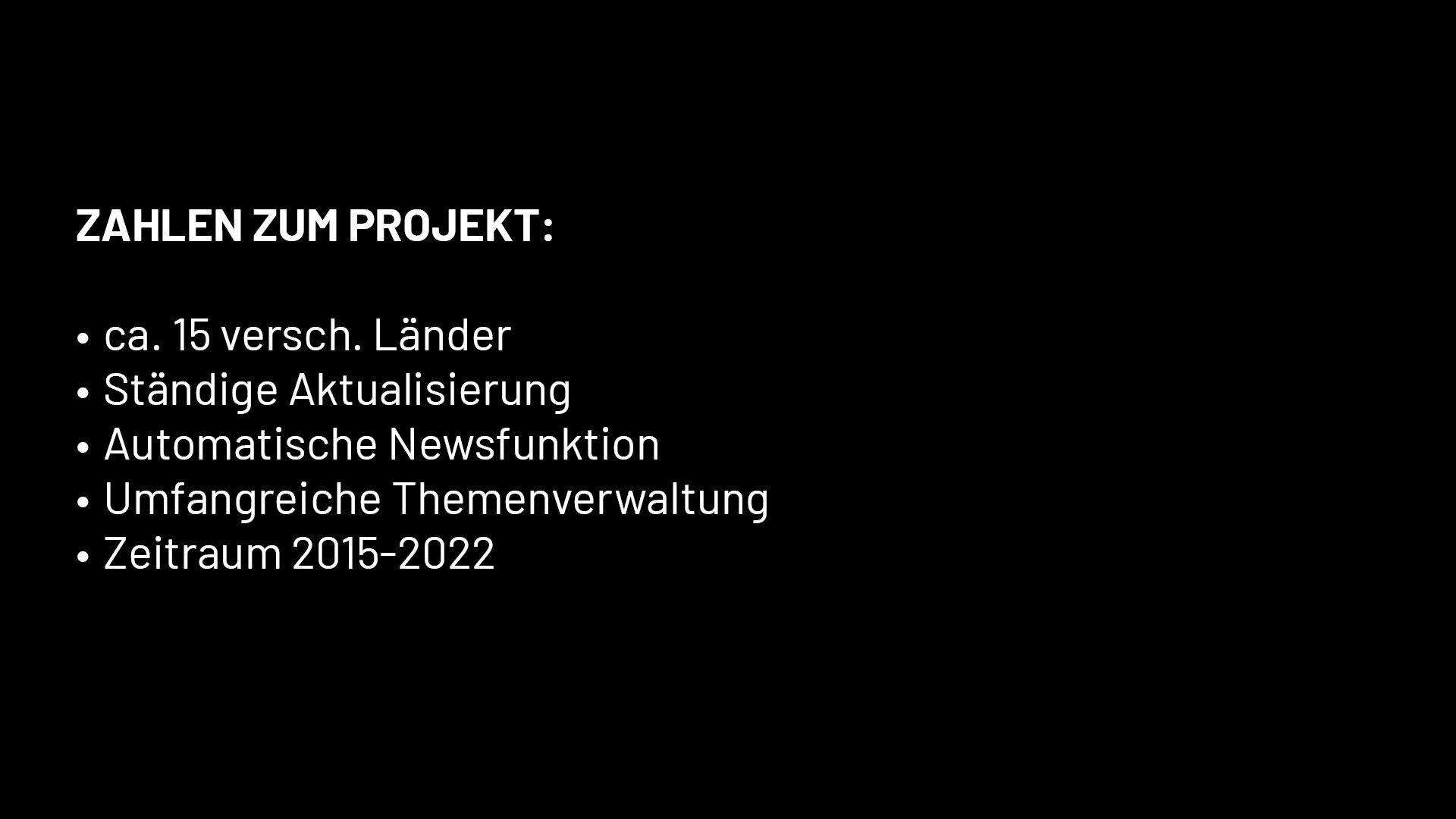 Textfeld Zahlen zum Projekt