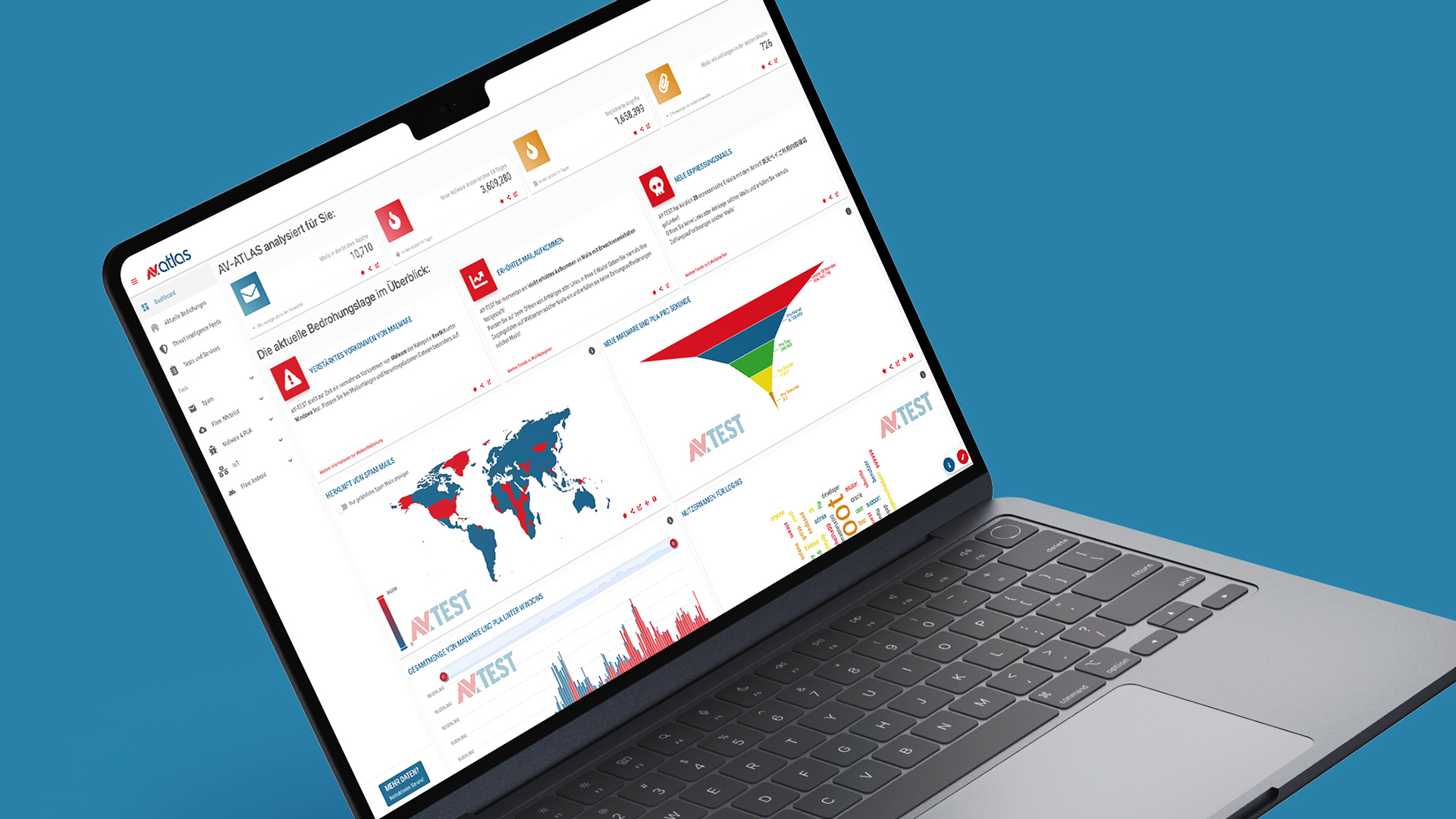 Webseite auf Laptop