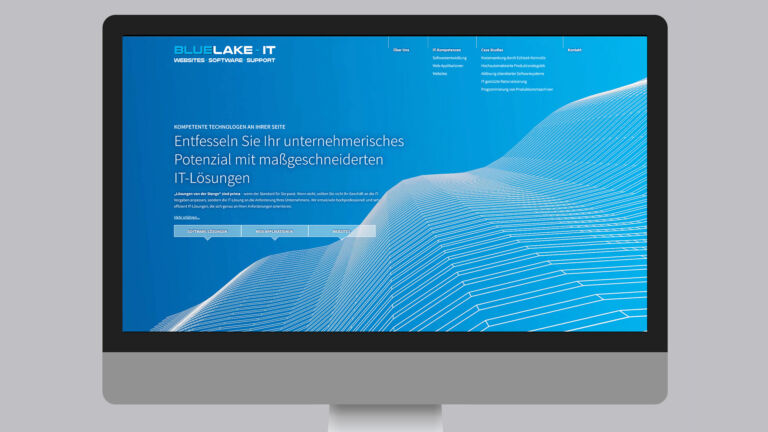 Bluelake IT - Neu Positionierung über eine Website