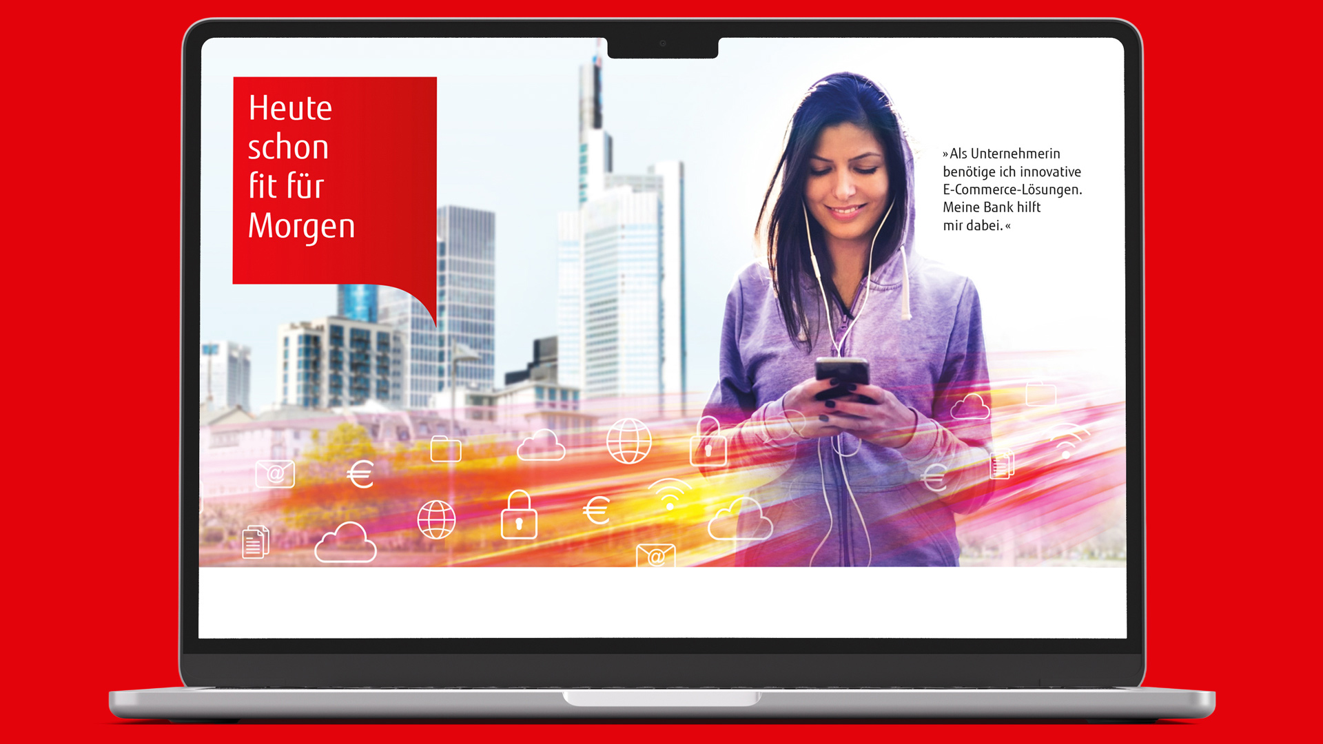 Webseite auf Laptop