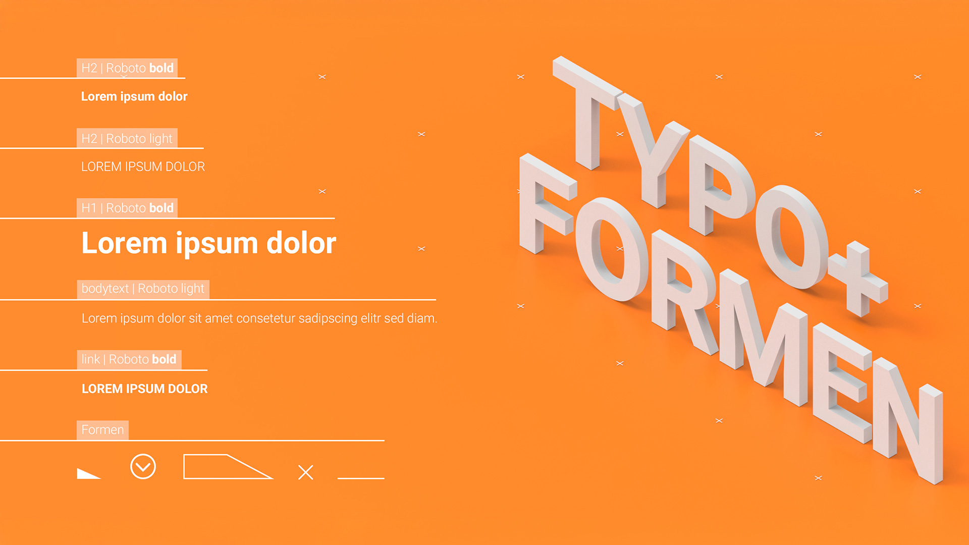 Typo + Formen Schaubild